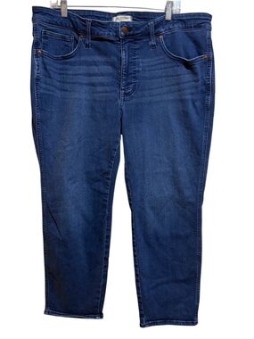Madewell Curvy Mid-Rise Stovepipe Slim Straight Blue Denim Jeans 20W NG861